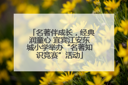 名著伴成长，经典润童心 宜宾江安东城小学举办“名著知识竞赛”活动