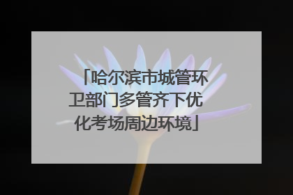 哈尔滨市城管环卫部门多管齐下优化考场周边环境