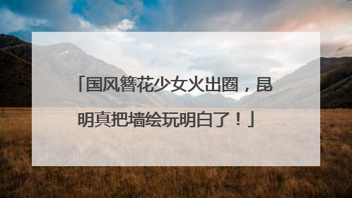 国风簪花少女火出圈，昆明真把墙绘玩明白了！