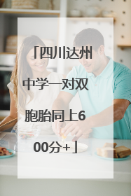 四川达州中学一对双胞胎同上600分+