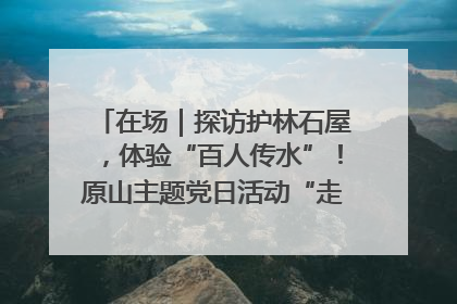 在场｜探访护林石屋，体验“百人传水”！原山主题党日活动“走新”更“走心”