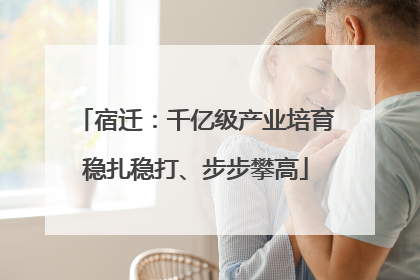 宿迁：千亿级产业培育稳扎稳打、步步攀高