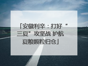 安徽利辛：打好“三夏”攻坚战 护航夏粮颗粒归仓