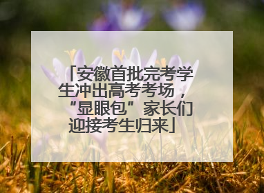 安徽首批完考学生冲出高考考场，“显眼包”家长们迎接考生归来