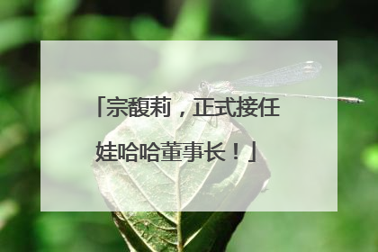 宗馥莉，正式接任娃哈哈董事长！