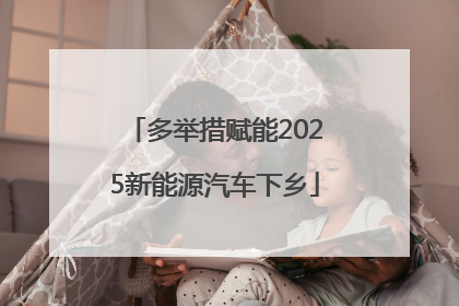 多举措赋能2025新能源汽车下乡