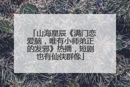 山海星辰《满门恋爱脑，唯有小师弟正的发邪》热播，短剧也有仙侠群像