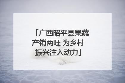 广西昭平县果蔬产销两旺 为乡村振兴注入动力
