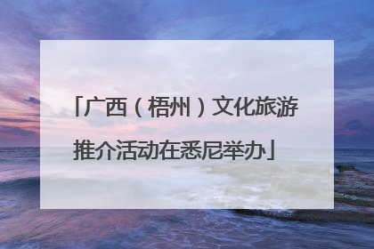 广西（梧州）文化旅游推介活动在悉尼举办
