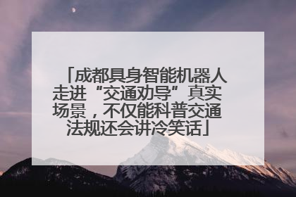 成都具身智能机器人走进“交通劝导”真实场景，不仅能科普交通法规还会讲冷笑话