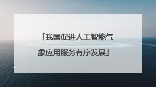 我国促进人工智能气象应用服务有序发展
