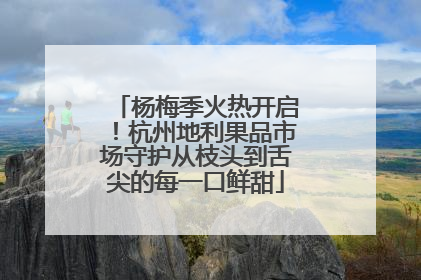 杨梅季火热开启！杭州地利果品市场守护从枝头到舌尖的每一口鲜甜