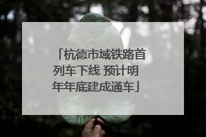 杭德市域铁路首列车下线 预计明年年底建成通车