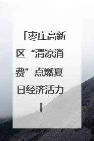 枣庄高新区“清凉消费”点燃夏日经济活力