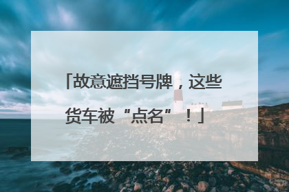 故意遮挡号牌，这些货车被“点名”！