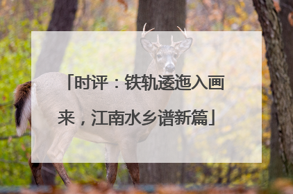 时评：铁轨逶迤入画来，江南水乡谱新篇