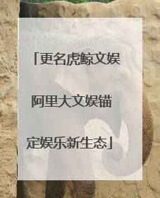 更名虎鲸文娱 阿里大文娱锚定娱乐新生态