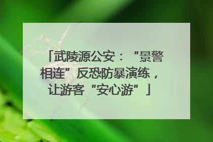 武陵源公安：“景警相连”反恐防暴演练，让游客“安心游”