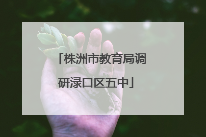 株洲市教育局调研渌口区五中