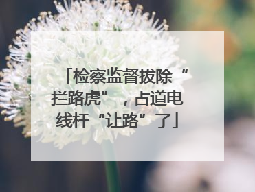 检察监督拔除“拦路虎”，占道电线杆“让路”了