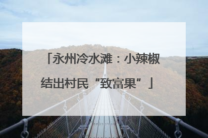 永州冷水滩：小辣椒结出村民“致富果”