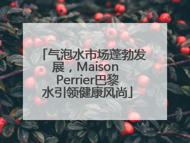 气泡水市场蓬勃发展，Maison Perrier巴黎水引领健康风尚