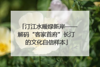 汀江水暖绿新岸——解码“客家首府”长汀的文化自信样本