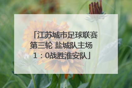 江苏城市足球联赛第三轮 盐城队主场1：0战胜淮安队