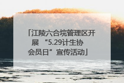 江陵六合垸管理区开展 “5.29计生协会员日”宣传活动