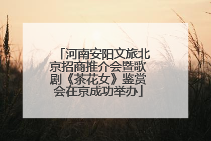 河南安阳文旅北京招商推介会暨歌剧《茶花女》鉴赏会在京成功举办