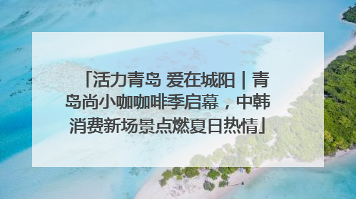活力青岛 爱在城阳｜青岛尚小咖咖啡季启幕，中韩消费新场景点燃夏日热情