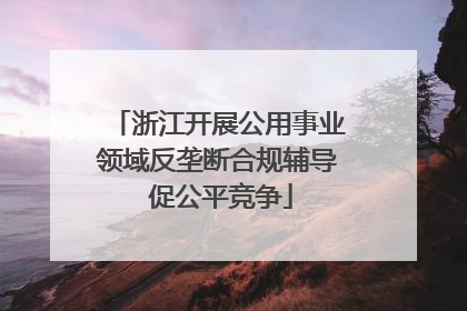 浙江开展公用事业领域反垄断合规辅导 促公平竞争