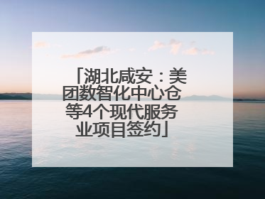 湖北咸安：美团数智化中心仓等4个现代服务业项目签约