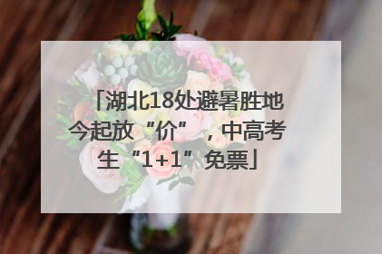 湖北18处避暑胜地今起放“价”，中高考生“1+1”免票