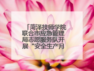 菏泽技师学院联合市应急管理局志愿服务队开展“安全生产月”主题活动