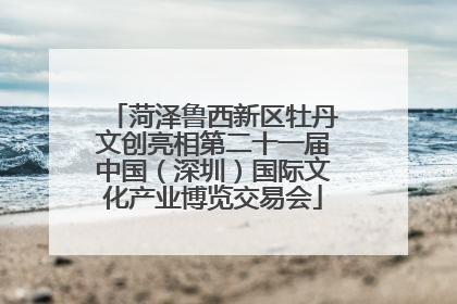 菏泽鲁西新区牡丹文创亮相第二十一届中国（深圳）国际文化产业博览交易会