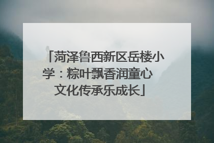 菏泽鲁西新区岳楼小学：粽叶飘香润童心 文化传承乐成长