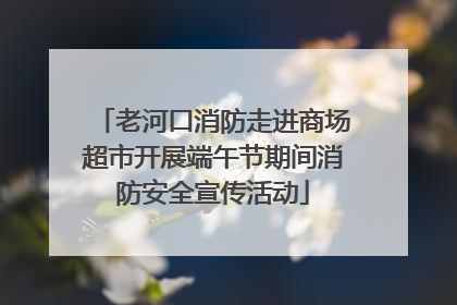 老河口消防走进商场超市开展端午节期间消防安全宣传活动