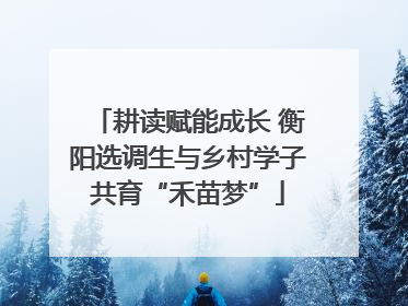 耕读赋能成长 衡阳选调生与乡村学子共育“禾苗梦”