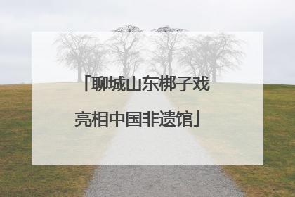 聊城山东梆子戏亮相中国非遗馆