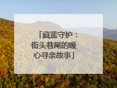 藏蓝守护：街头巷尾的暖心寻亲故事