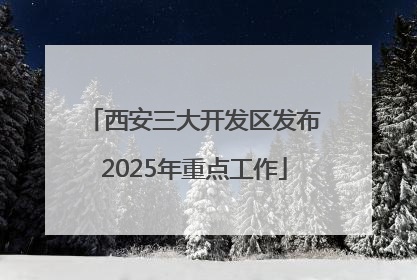 西安三大开发区发布2025年重点工作
