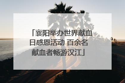 襄阳举办世界献血日感恩活动 百余名献血者畅游汉江