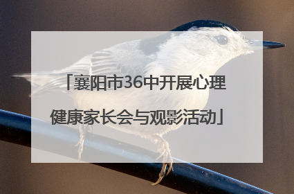襄阳市36中开展心理健康家长会与观影活动