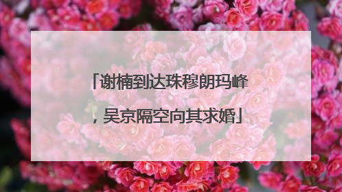 谢楠到达珠穆朗玛峰，吴京隔空向其求婚