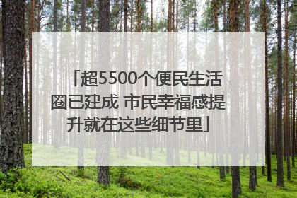超5500个便民生活圈已建成 市民幸福感提升就在这些细节里