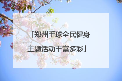 郑州手球全民健身主题活动丰富多彩