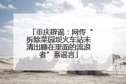 重庆辟谣：网传“拆除菜园坝火车站未清出睡在里面的流浪者”系谣言