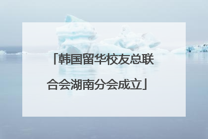 韩国留华校友总联合会湖南分会成立