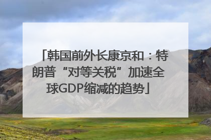 韩国前外长康京和：特朗普“对等关税”加速全球GDP缩减的趋势